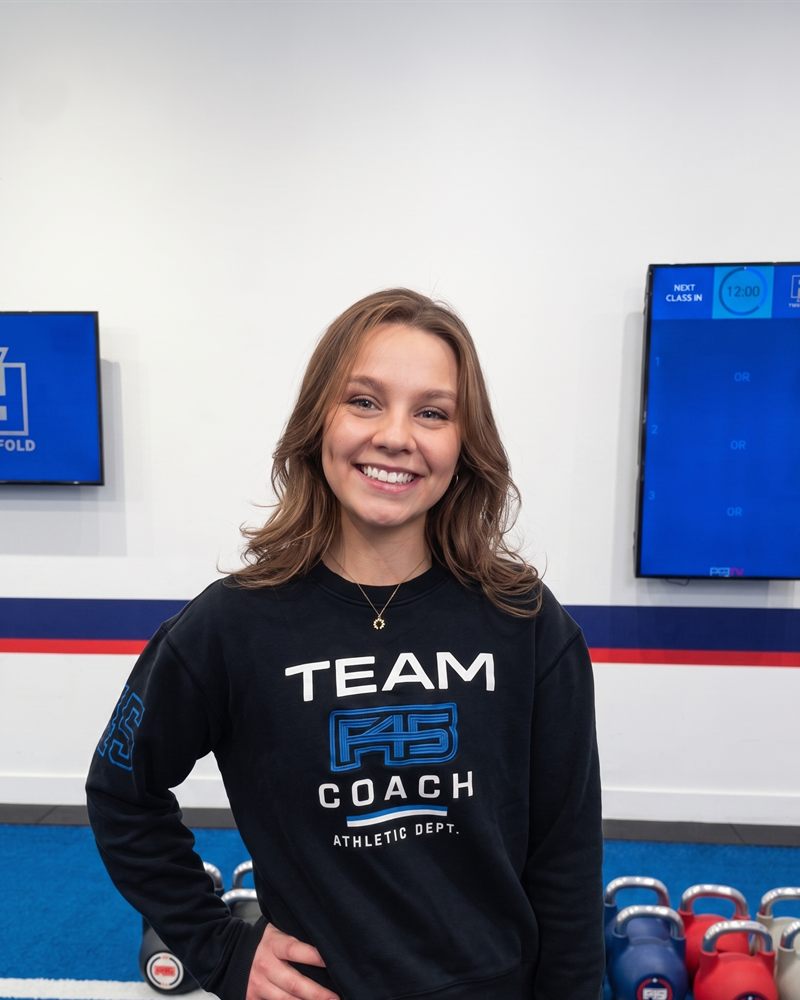 Kyla, HIIT and cardio coach at F45 Aurora Canada